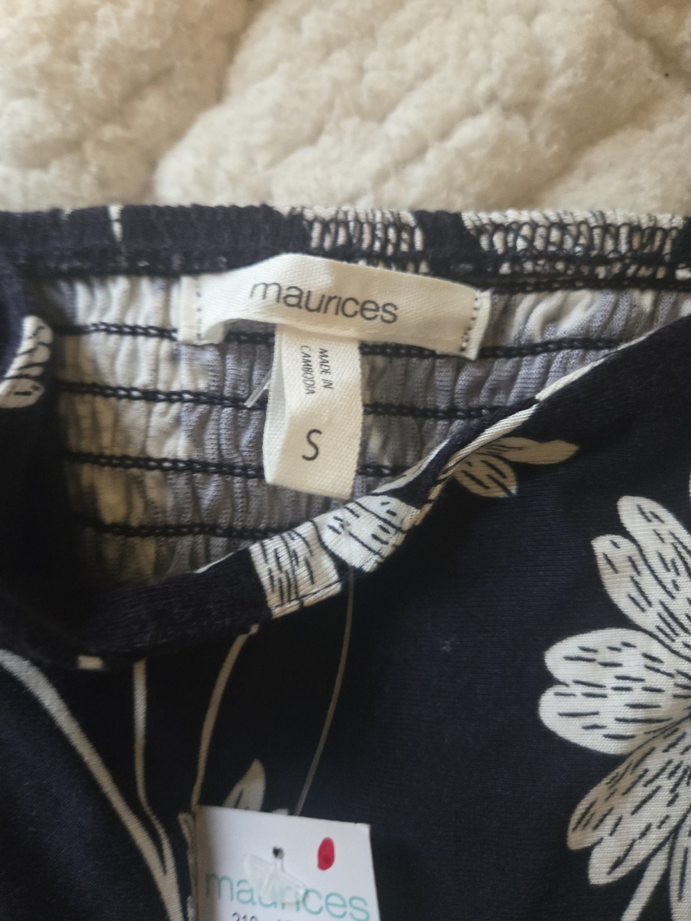 Maurices Purple Floral Wide-Leg Jumpsuit with White Print - Picture 4 of 4